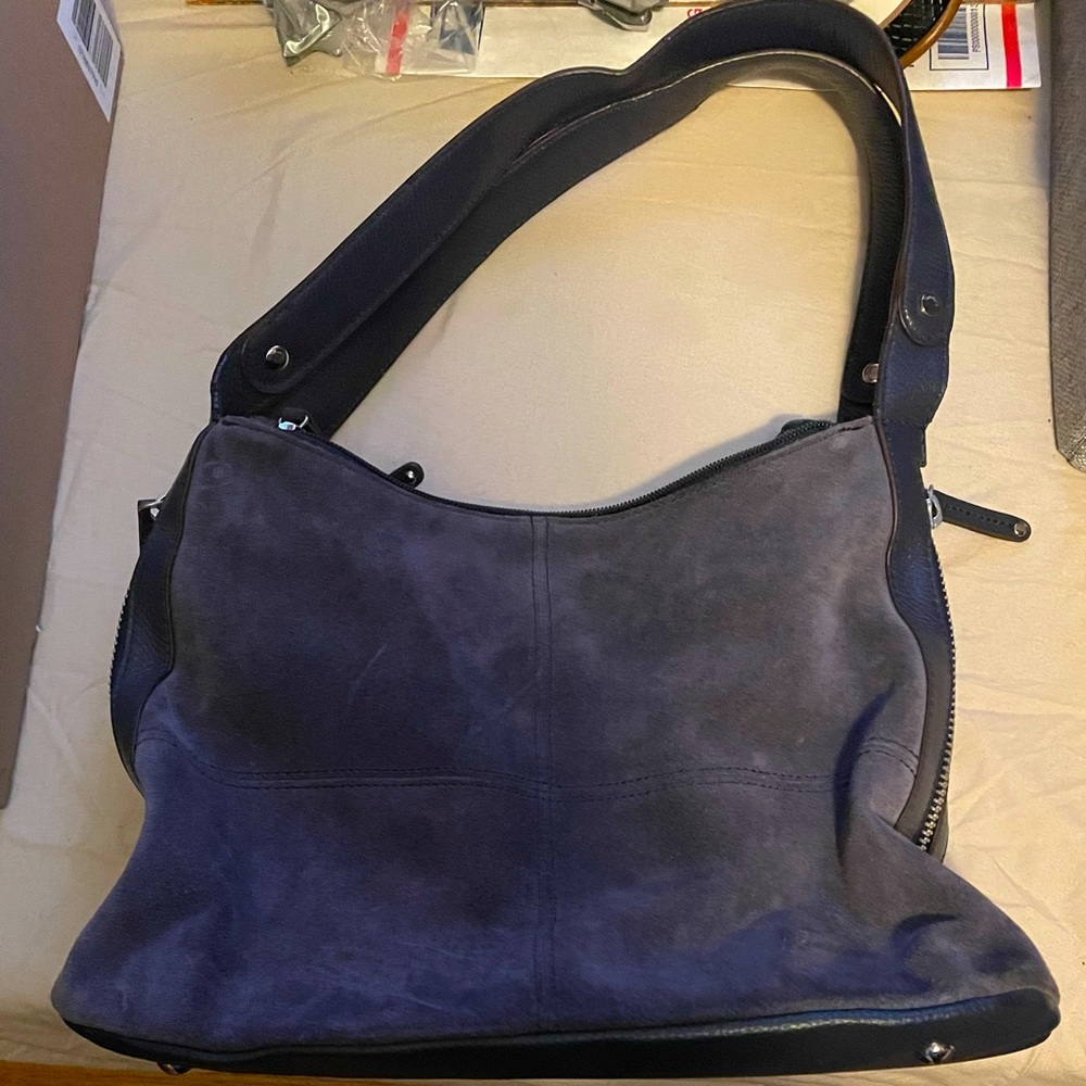 Tignanello Blue Suede handbag